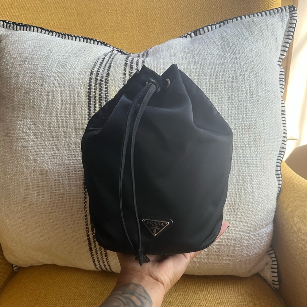 Authentic Prada Vela Bucket Pouch